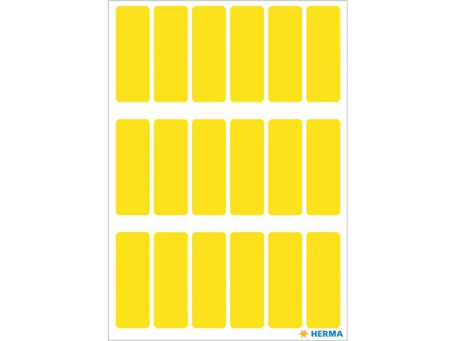HERMA 3651 Universele etiketten 12x34mm Geel 90 stuks