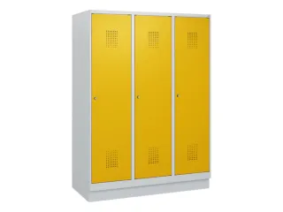 schoollocker,HxBxD 1630x1200x500mm,3vak,vak B 400mm,cil.-slot,sokkel - 2