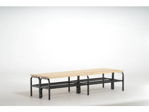 dubbele zitbank,HxLxD 450x1500x700mm,houten lijst,RAL7016