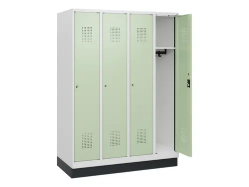 schoollocker,HxBxD 1630x1200x500mm,4vak,vak B 300mm,cil.-slot,sokkel