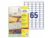 Etiquettes laser Avery 38,1x21,2mm transparent 25 feuilles