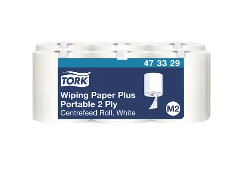 Tork 473329 Poetspapier M2 Centerfeed 2-laags Portable Wit