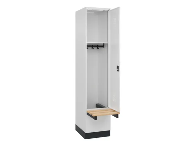 locker met bank,HxBxD 1950x400x815mm,1vak,vak B 400mm,cilinderslot