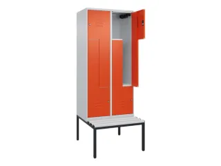 Z-garderobekast,HxBxD 2120x800x815mm,4vak,vak B 400mm,cil.-slot - 2