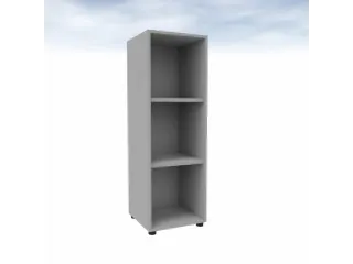 kantoorstelling HxBxD 1310x430x450mm 2xhouten vloer aluminium zilver - 3
