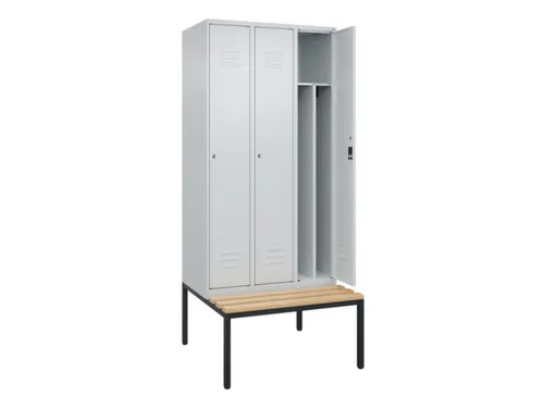 locker voor scheiding van kleding,HxBxD 2120x900x815mm,3vak