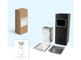 BRASQ Asbak met Afvalbak AT600 Zwart 16 Liter - 6