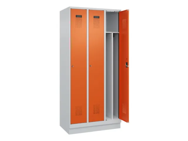 locker voor scheiding van kleding,HxBxD 1950x900x500mm,3vak