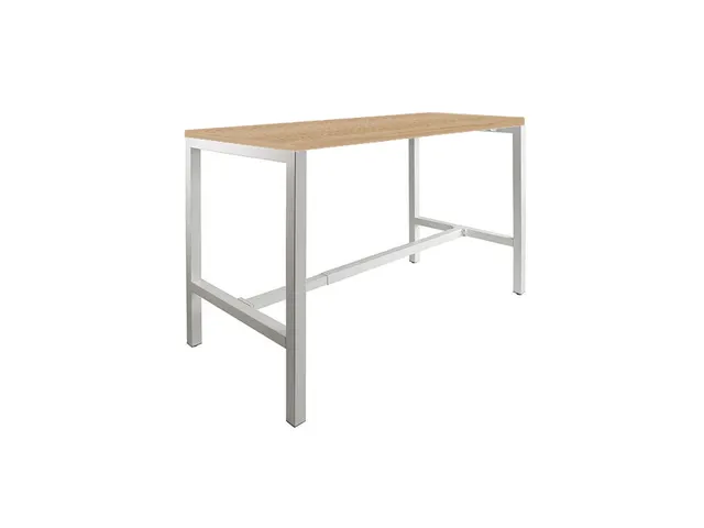 Domino Basic statafel 140x80cm 110cm Lindberg Eik 25mm Alu