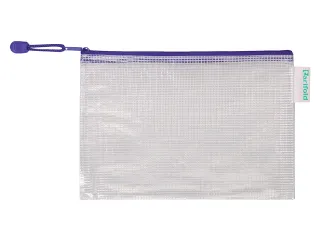 Opbergtas Tarifold met rits 235x165mm PVC blauw - 1