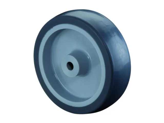 wiel,draagverm. 70kg,rubber-banden,ØxB 125x28mm,glijlager,naaf L 32mm