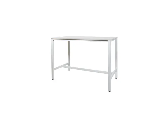 Domino Basic Statafel 160x80x110cm Wit blad, Onderstel Wit