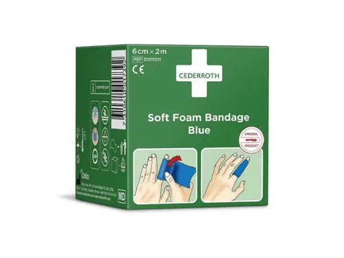 Cederroth 51011011 Soft Foam Bandage Blauw 6cmx2m 20 stuks