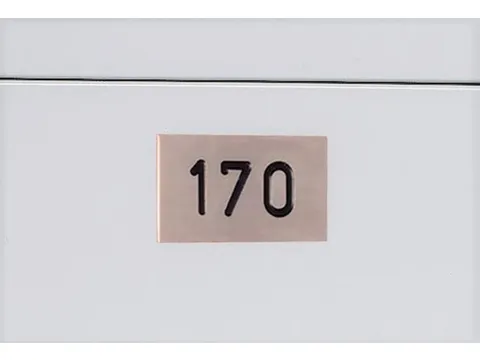 Nummerbord,V. Garderobekast/Lockersysteem,Achterzijde Zelfklevend