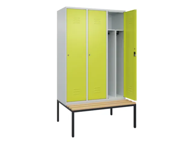 locker voor scheiding van kleding,HxBxD 2120x1200x815mm,3vak
