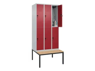 Dubbeldekse dekenkist,HxBxD 2120x900x815mm,3x2vak.,vak B 300mm - 3