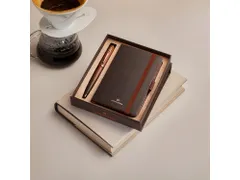 Balpen giftset Sheaffer 100 9374 Coffee Ed. Matt Brown met klein notit