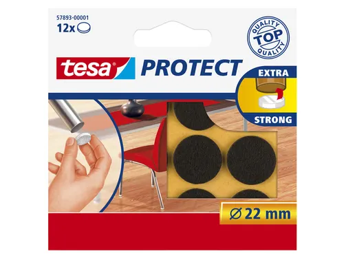Beschermvilt Tesa antikras 57893 22mm rond bruin