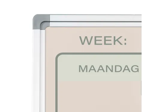 Weekplanner Elegance Nederlands softline profiel 8mm 90x120cm aluframe