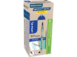 Balpen Pilot B2P Ecoball Begreen 1.6mm Extra Breed Zwart 10 stuks
