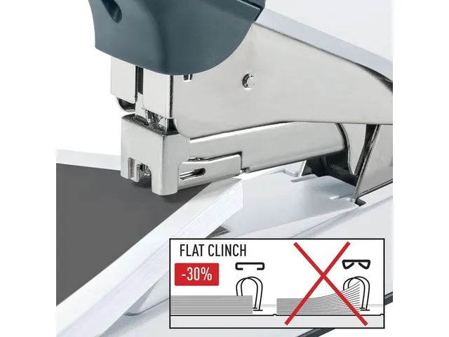 Blokhechter Leitz 5552 Heavy Duty Flat Clinch 60vel zilvergrijs