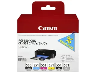 Canon PGI-550 & CLI-551 Inktcartridges Multipack Zwart/Kleur - 1