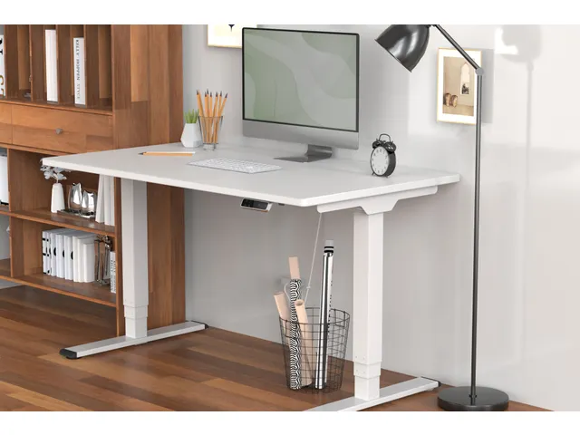 Elektrisch in hoogte verstelbaar Tafelframe 110-200cm Wit