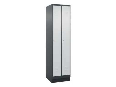 locker,HxBxD 1950x500x500mm,2vak,vak B 250mm,cil.-slot,sokkel
