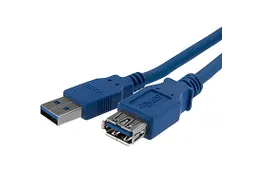 1 Meter SuperSpeed USB 3.0 Verlengkabel A naar A - Blauw M/F
