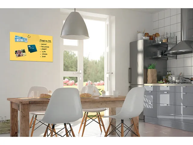 Glasmagneetbord Be!Board zonnegeel 60x40cm