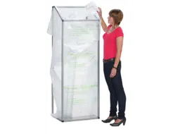 Afvalverzamelaar Groot Volume 1835x630x540mm 1000 Liter Rotax-Zilver