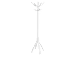 Cafe houten kapstok met 10 haken in wit hout 176 cm.