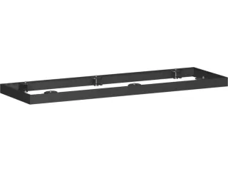 sokkel,v. roldeurkast,HxB 50x1200mm,metaal,zwart - 1
