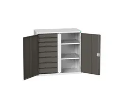 universele kast,HxBxD 1000x1050x550mm,2xStalen bodem,8lade(n)