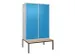 locker voor scheiding van kleding,HxBxD 2120x1200x815mm,4vak