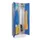 garderobekast,HxBxD 1850x600x500mm,2vak,RAL7035,front RAL7035