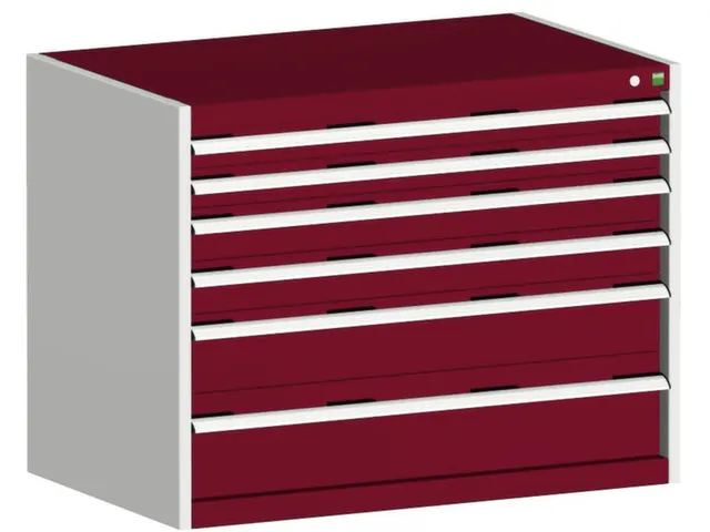 ladekast HxBxD 800x1050x650mm 6laden RAL7035 front RAL3004