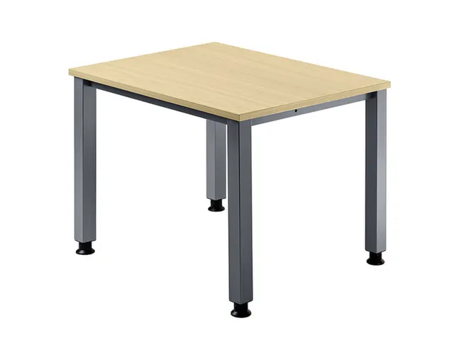 In hoogte verstelbaar bureau,HxBxD 680-760x800x800mm,blad esdoorn