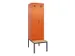 locker met bank,voor scheiding van kleding,HxBxD 2120x600x815mm,2vak