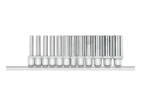 GEDORE RED R41008012 Dopsleutelset 1/4 inch zeskant + strip 12-delig