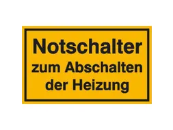 aanwijzingsbord,Noodschakelaar voor het uitschakelen van de verwarming