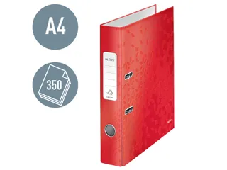Ordner Leitz WOW 180 gelamineerd 50mm A4 rood - 3