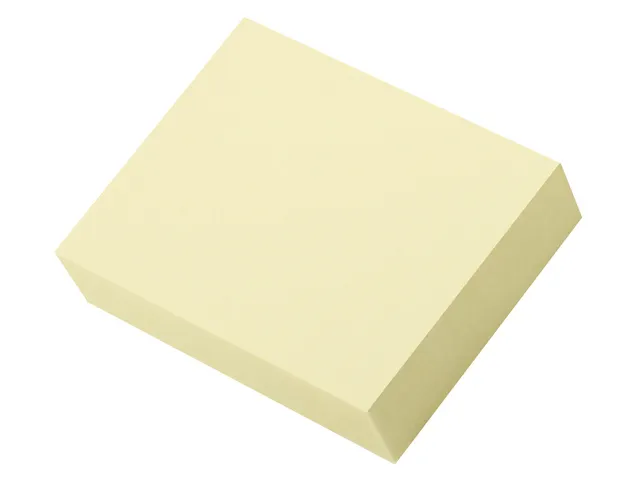 Sticky notes UPM recycled 50x40mm geel blok 100 vel, doos 16x blok