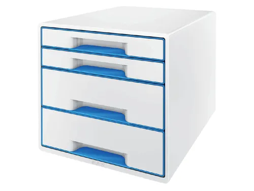 Ladenbox Leitz WOW Cube 4 laden wit/blauw