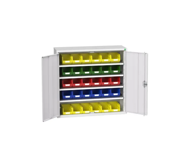 Systeemkast 1000x1050x350mm 30bakken 4xlegbord RAL7035