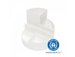Pennenkoker MAULroundbox Blauwe Engel recycled 6 vaks wit