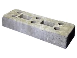 voetplaat,v. mobiel hek,HxB 125x220mm,m. 6gaten,beton