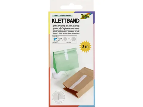 Klittenband Folia 20mmx2m wit 2 rollen