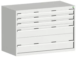 ladekast HxBxD 900x1300x650mm 5laden romp RAL7035 front RAL7035