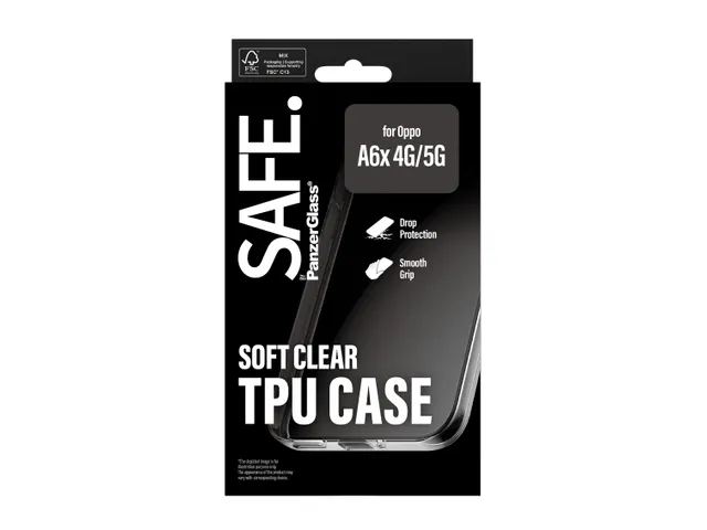 PanzerGlass SAFE. by TPU Case Transparent Oppo A6x 4G | A6x 5G, Hoe